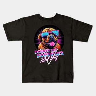 Retro Wave Dogue de Bordeaux Hot Dog Shirt Kids T-Shirt